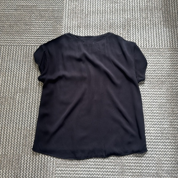 Bella Dahl Black Crewneck Pocket EcoVero Tee, size XS - Picture 8 of 8